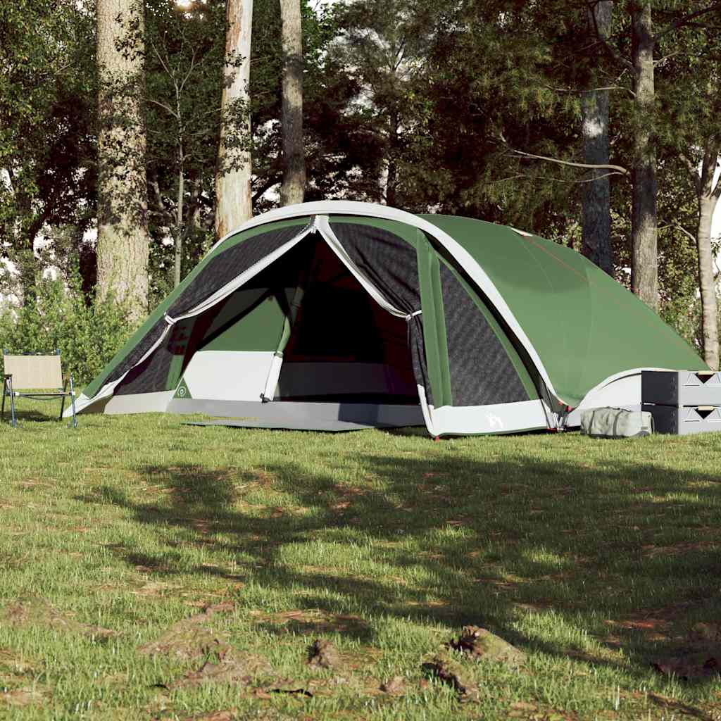 Tente familiale pour 6 personnes verte imperméable