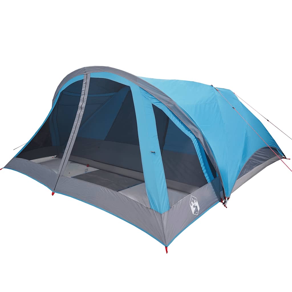 Tente familiale pour 6 personnes bleue imperméable