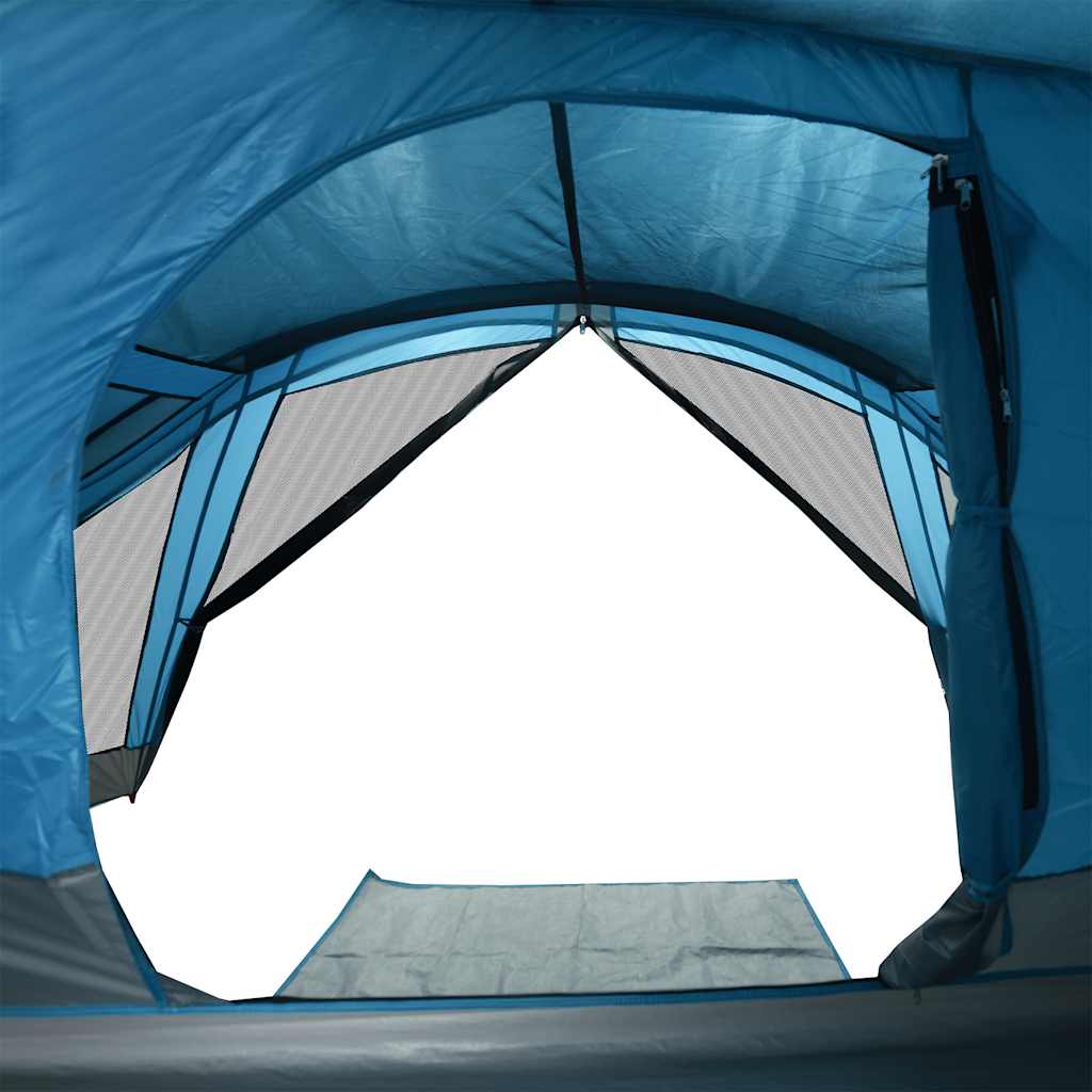 Tente familiale pour 6 personnes bleue imperméable