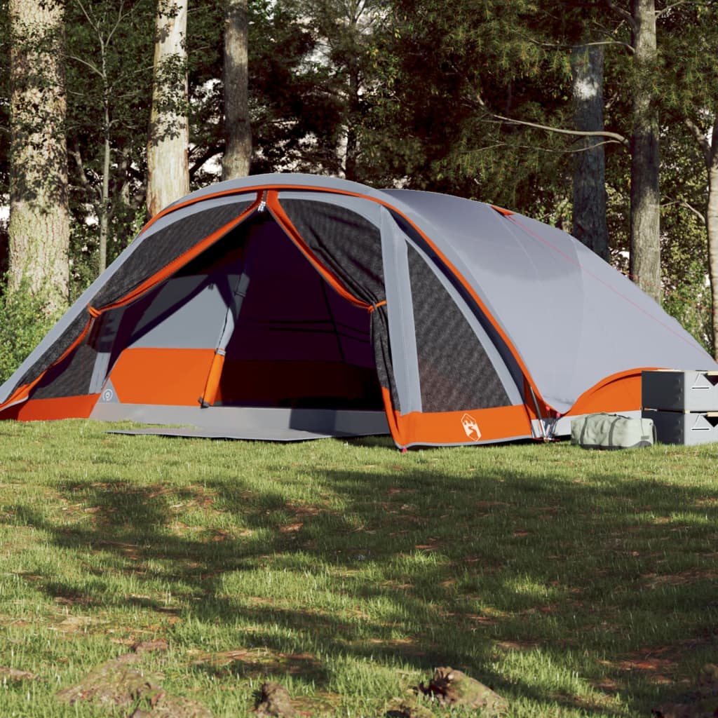 Tente familiale pour 6 personnes grise imperméable