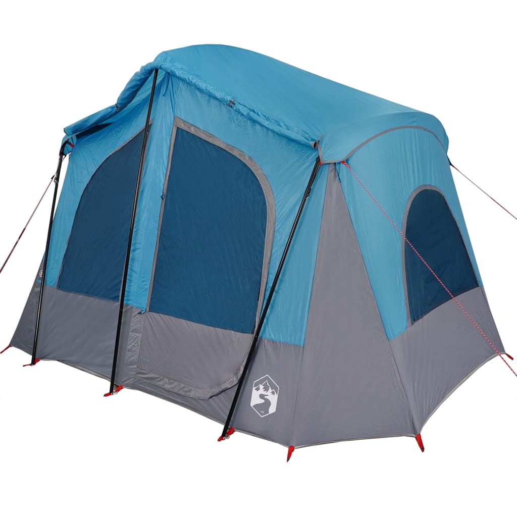 Tente de camping 5 personnes bleue imperméable