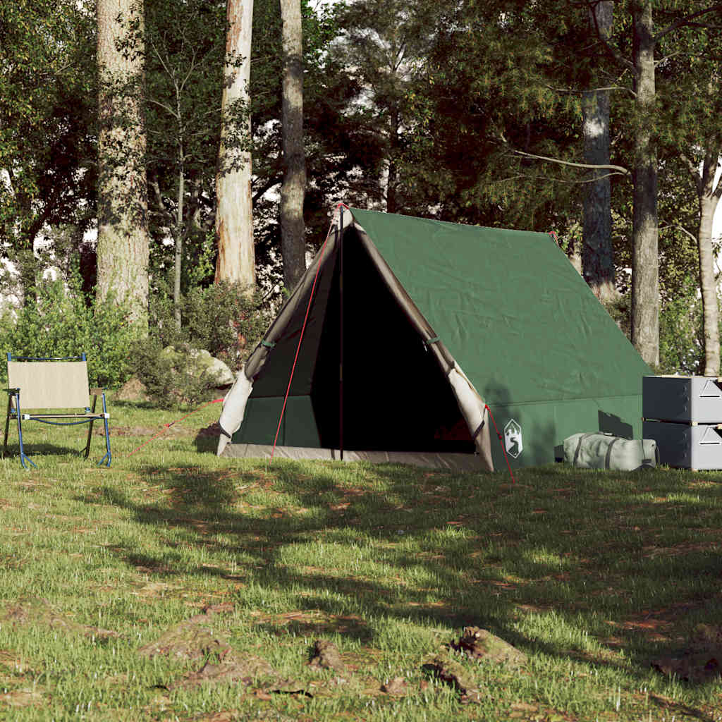 Tente cale de camping 2 personnes verte imperméable