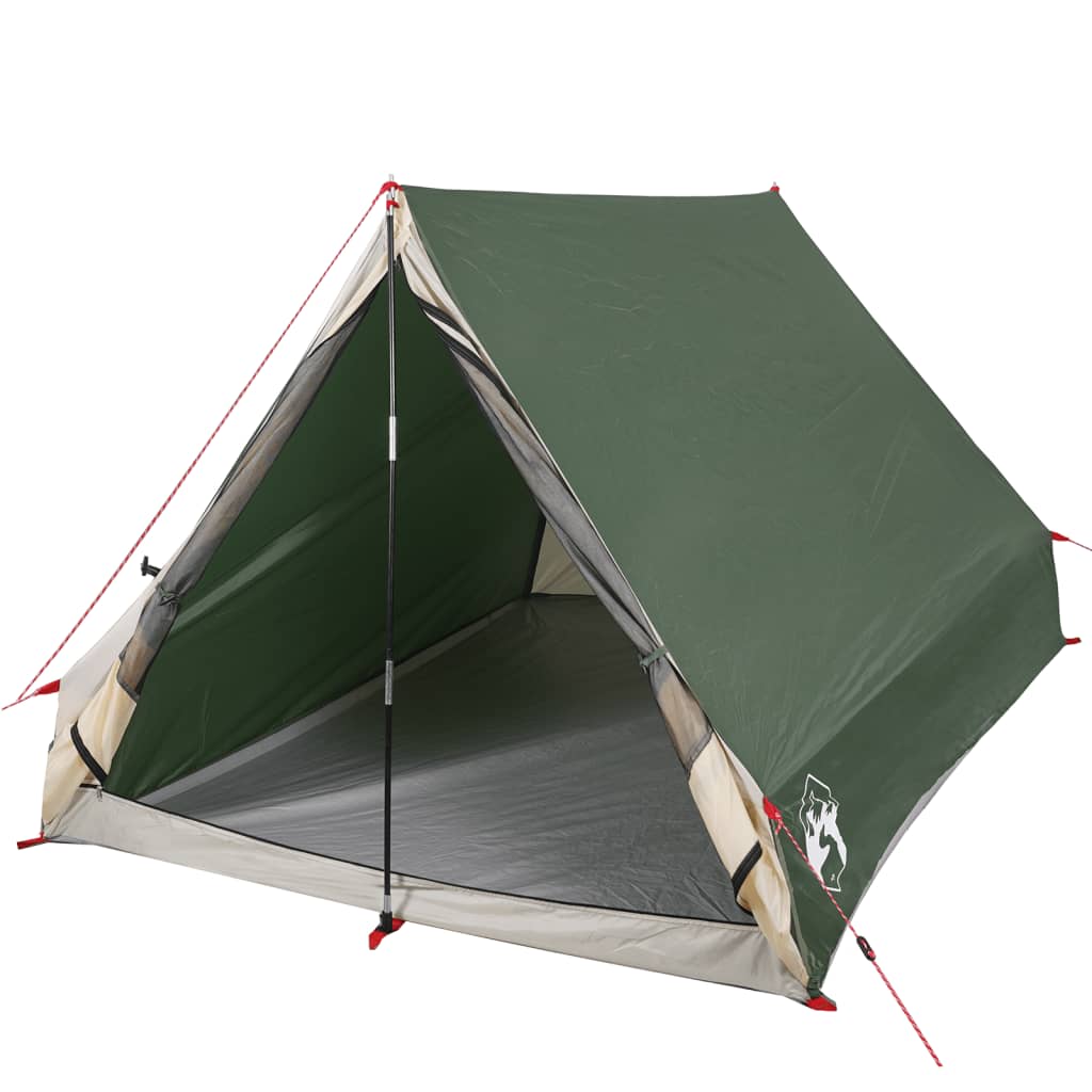 Tente cale de camping 2 personnes verte imperméable