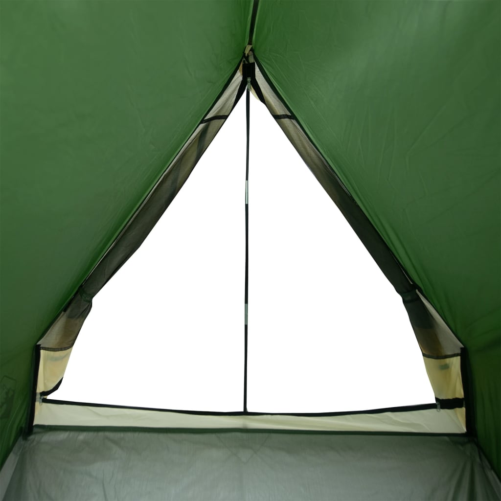 Tente cale de camping 2 personnes verte imperméable