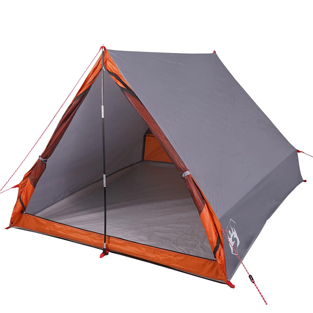 Tente de camping forme A 2 personnes grise imperméable