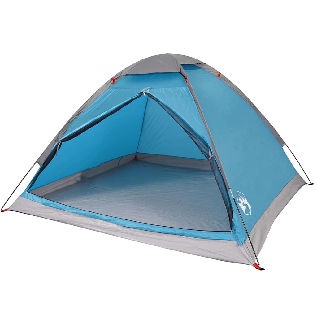 Tente de camping dôme 2 personnes bleue imperméable