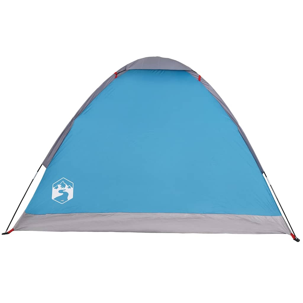 Tente de camping dôme 2 personnes bleue imperméable