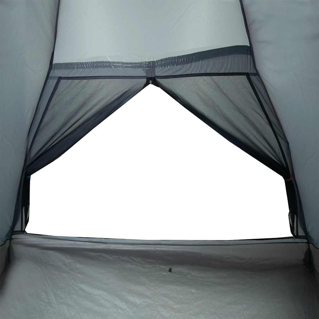 Tente de camping dôme 2 personnes gris et orange étanche