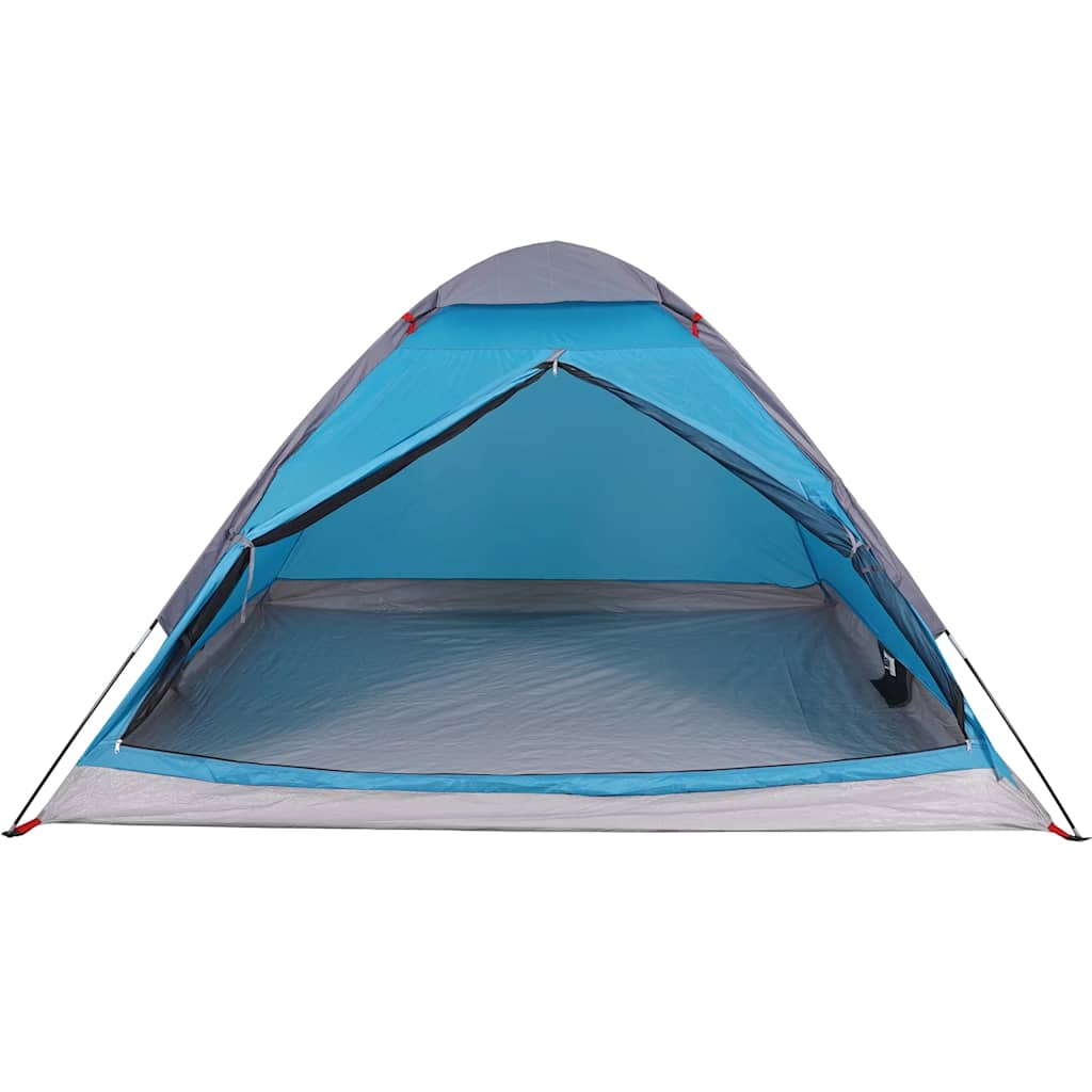 Tente de camping dôme 4 personnes bleue imperméable