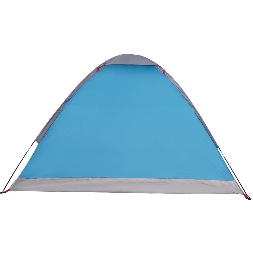 Tente de camping dôme 4 personnes bleue imperméable