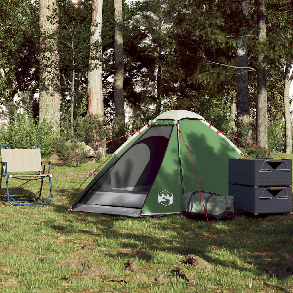 Tente de camping dôme 2 personnes verte imperméable