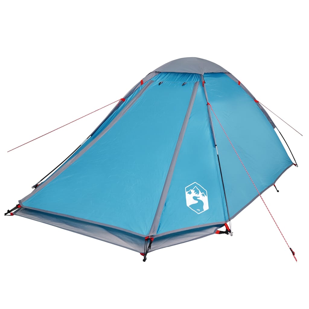 Tente de camping dôme 2 personnes bleue imperméable