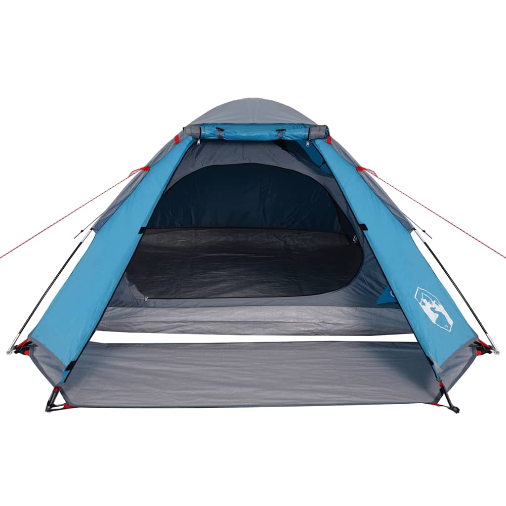 Tente de camping dôme 2 personnes bleue imperméable