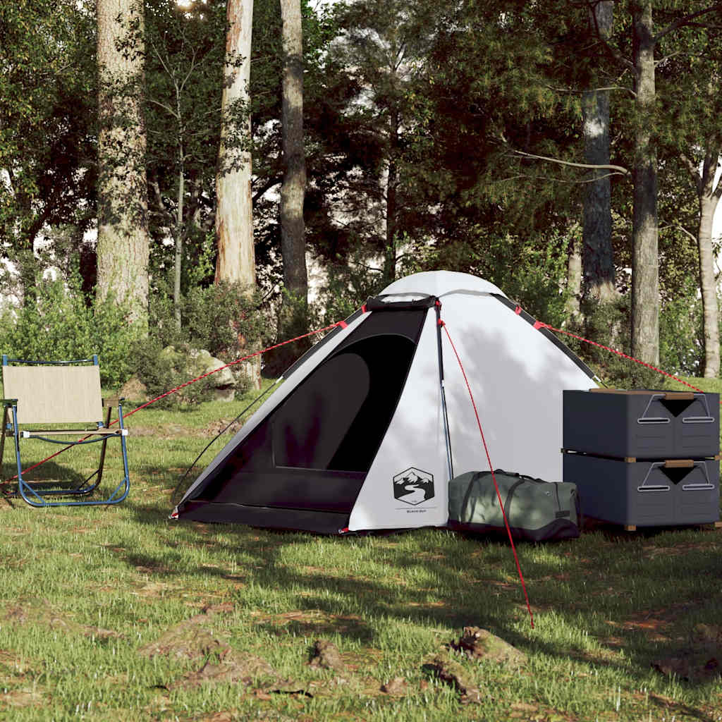 Tente de camping dôme 2 personnes blanc foncé imperméable