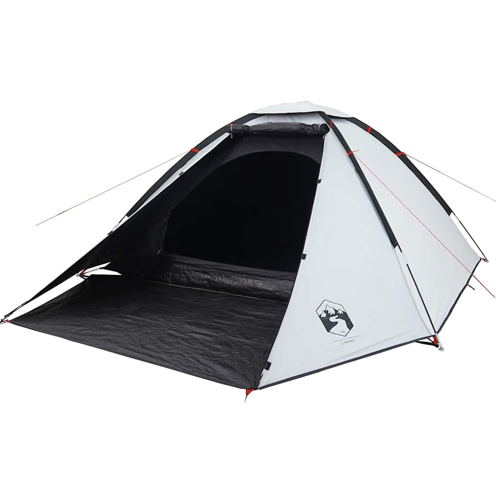 Tente de camping dôme 2 personnes blanc foncé imperméable