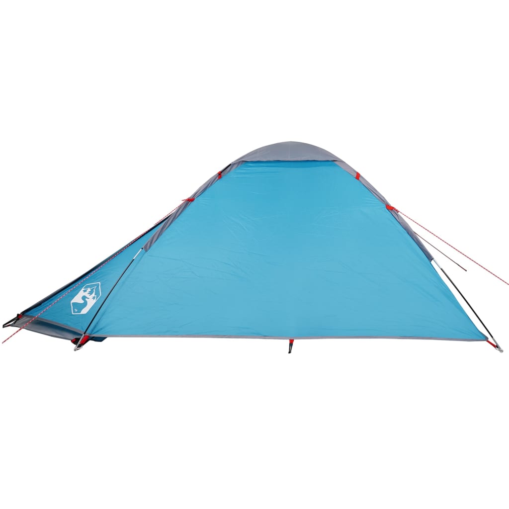 Tente de camping dôme 4 personnes bleue imperméable