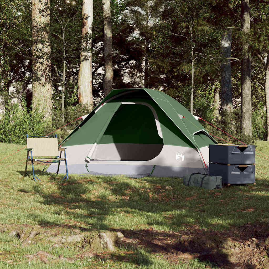 Tente de camping dôme 2 personnes verte imperméable