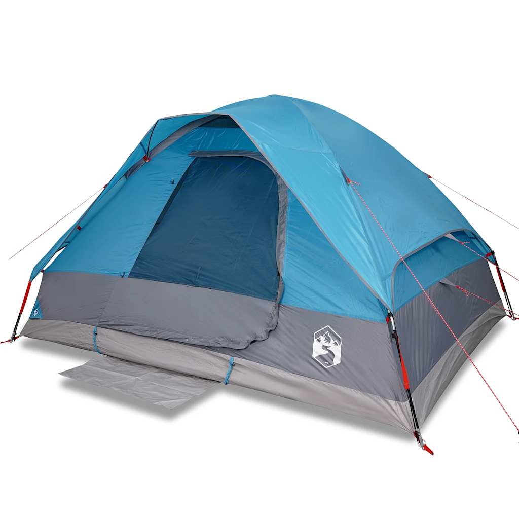 Tente de camping dôme 2 personnes bleue imperméable