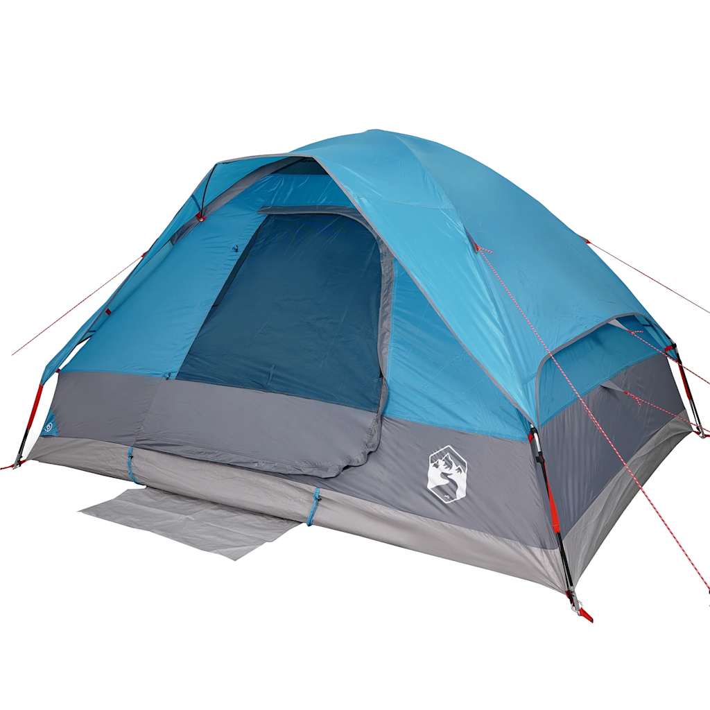 Tente de camping dôme 2 personnes bleue imperméable