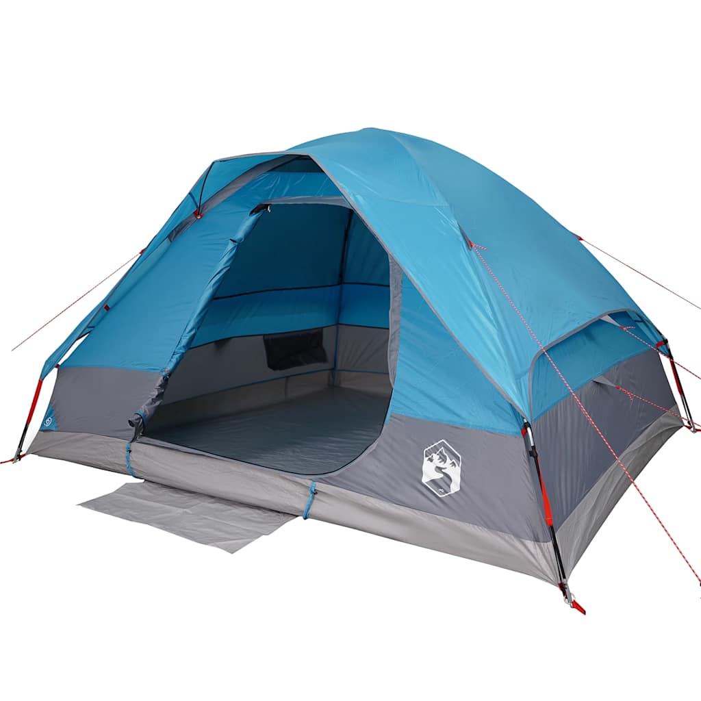 Tente de camping dôme 2 personnes bleue imperméable