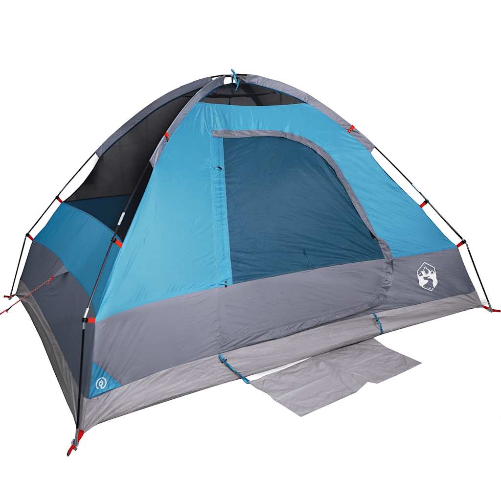 Tente de camping dôme 2 personnes bleue imperméable