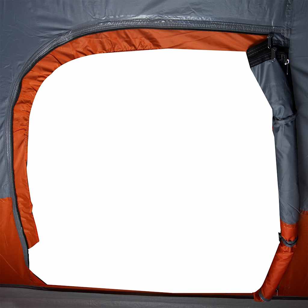 Tente de camping dôme 2 personnes gris et orange étanche