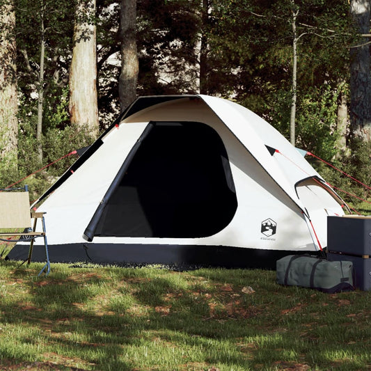 Tente de camping dôme 2 personnes blanc foncé imperméable