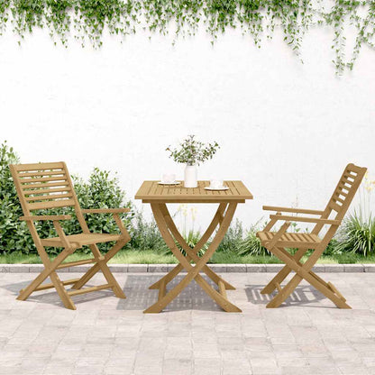 Klappstühle, 2 Stück, 54,5 x 61,5 x 86,5 cm, Massivholz Akazie