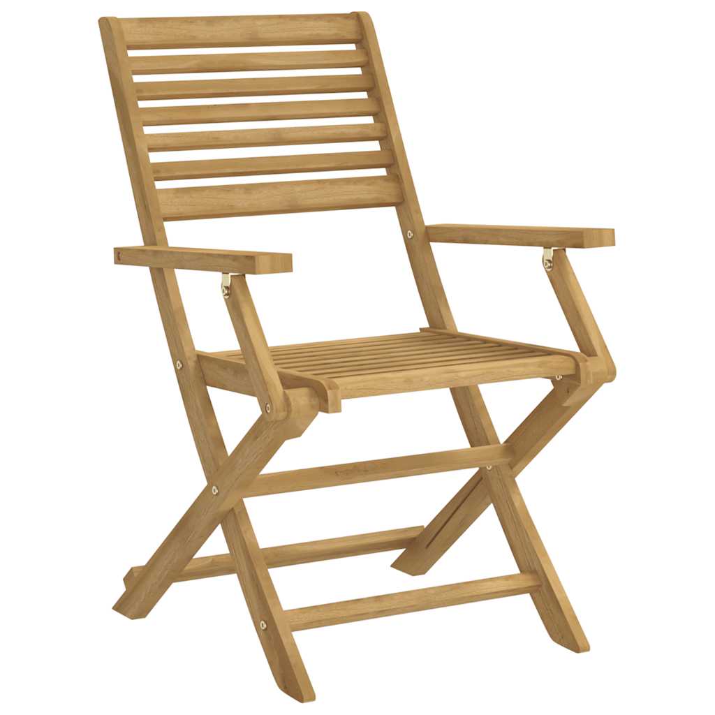 Klappstühle, 2 Stück, 54,5 x 61,5 x 86,5 cm, Massivholz Akazie