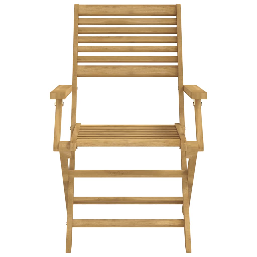 Klappstühle, 2 Stück, 54,5 x 61,5 x 86,5 cm, Massivholz Akazie