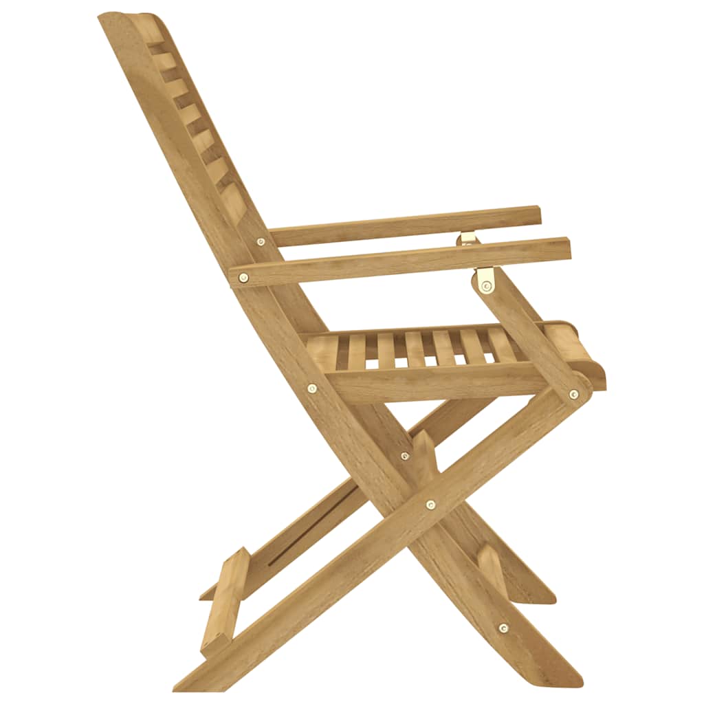 Klappstühle, 2 Stück, 54,5 x 61,5 x 86,5 cm, Massivholz Akazie