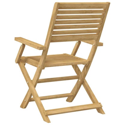 Klappstühle, 2 Stück, 54,5 x 61,5 x 86,5 cm, Massivholz Akazie