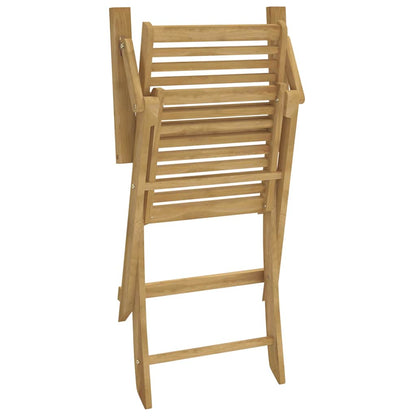 Klappstühle, 2 Stück, 54,5 x 61,5 x 86,5 cm, Massivholz Akazie
