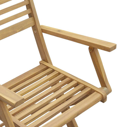 Klappstühle, 2 Stück, 54,5 x 61,5 x 86,5 cm, Massivholz Akazie
