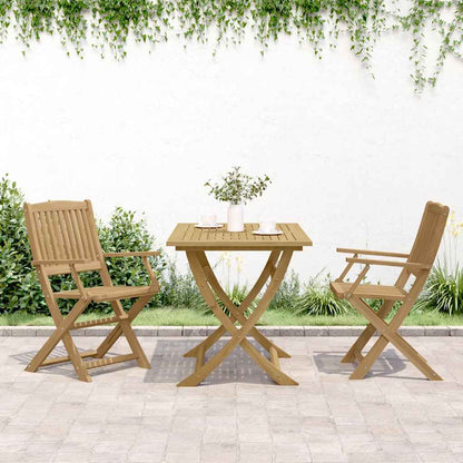 Klappstühle, 2 Stück, 58 x 54,5 x 90 cm, Massivholz Akazie