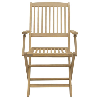 Klappstühle, 2 Stück, 58 x 54,5 x 90 cm, Massivholz Akazie