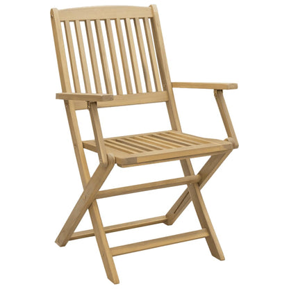 Klappstühle, 4 Stück, 57,5 x 54,5 x 90 cm, Massivholz Akazie