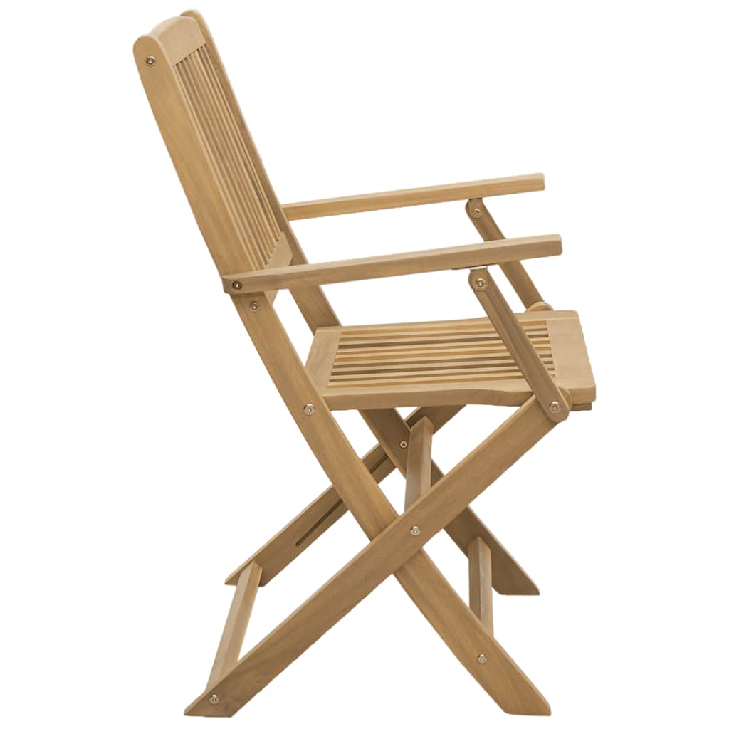 Klappstühle, 4 Stück, 57,5 x 54,5 x 90 cm, Massivholz Akazie