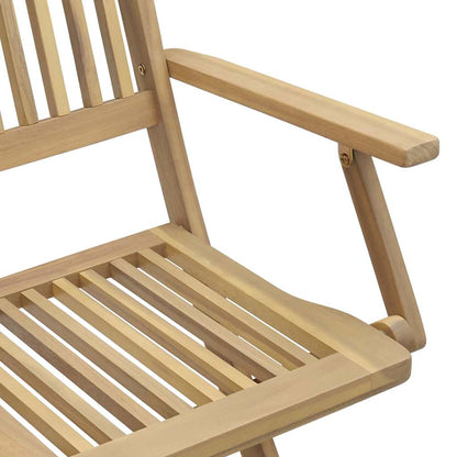 Klappstühle, 4 Stück, 57,5 x 54,5 x 90 cm, Massivholz Akazie