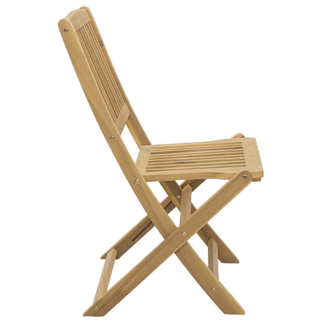 Klappstühle, 4 Stück, 57 x 49 x 90 cm, Massivholz Akazie