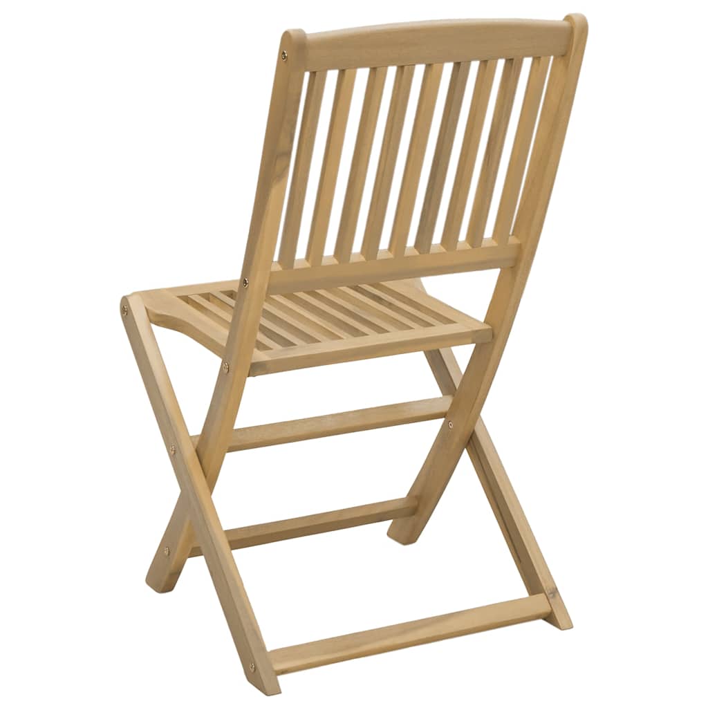 Klappstühle, 4 Stück, 57 x 49 x 90 cm, Massivholz Akazie