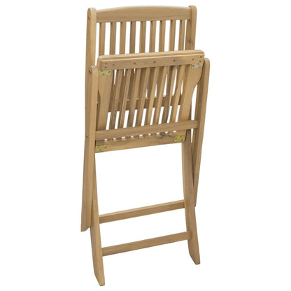 Klappstühle, 4 Stück, 57 x 49 x 90 cm, Massivholz Akazie