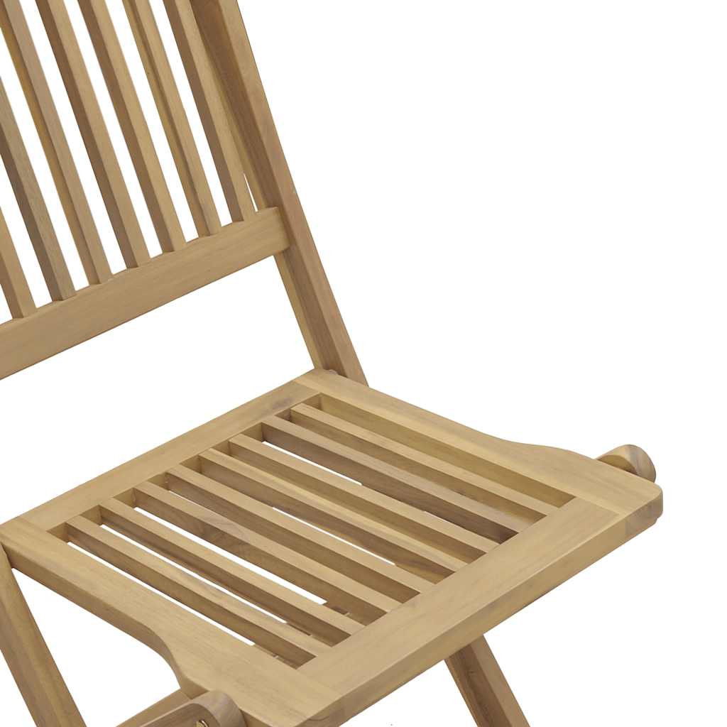 Klappstühle, 4 Stück, 57 x 49 x 90 cm, Massivholz Akazie