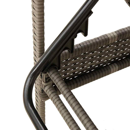 Sonnenliege mit Kissen Grau 63 x 200 x 81 cm Poly Rattan