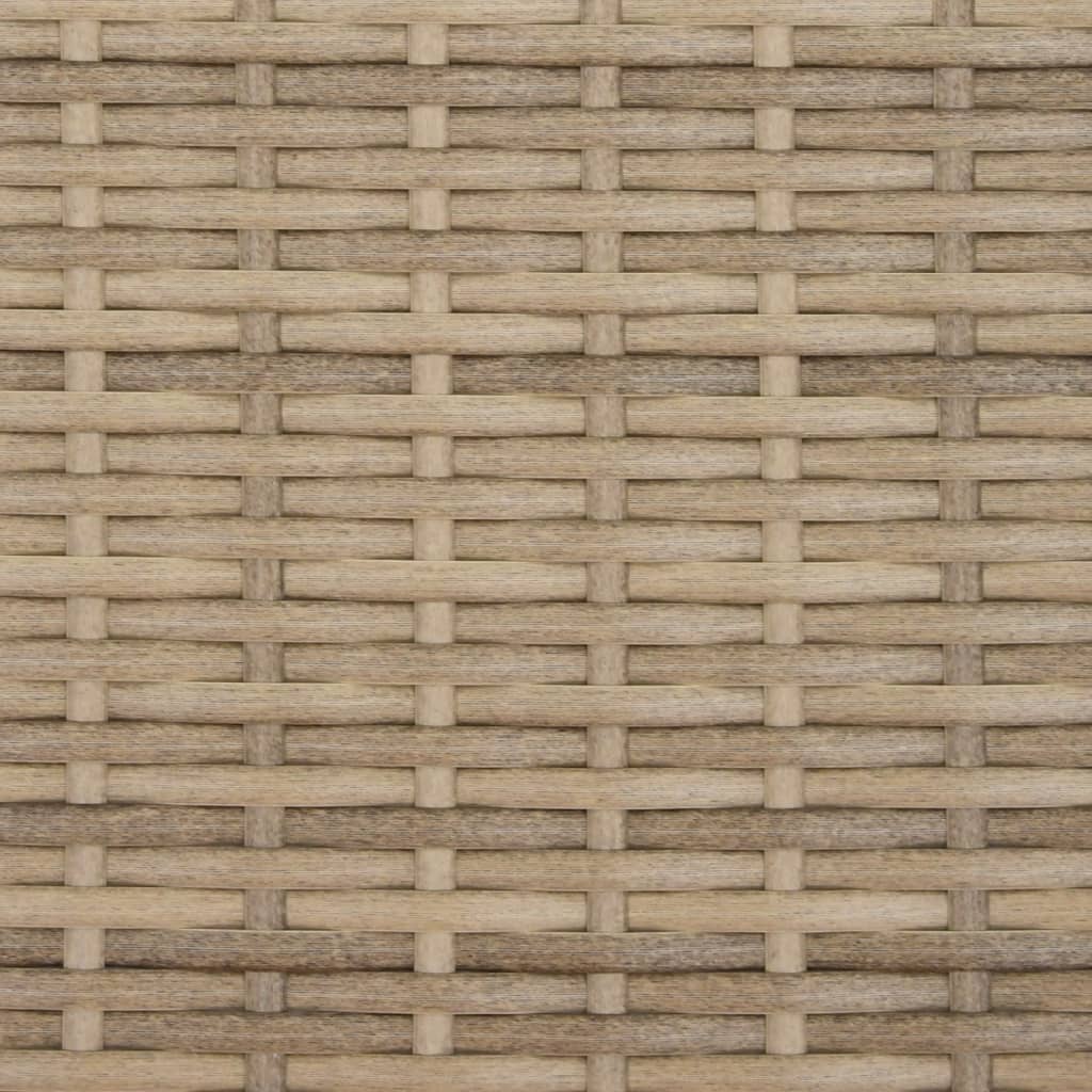 Bain de soleil avec coussin en polyrotin beige