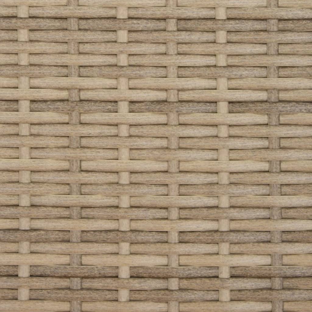 Bain de soleil avec coussin en polyrotin beige