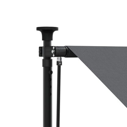 Markise Einziehbar Anthrazit 300x150 cm Stoff und Stahl