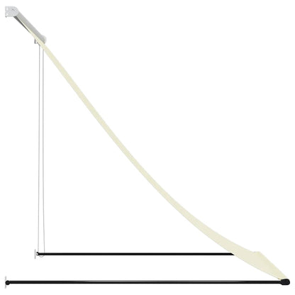 Markise Einziehbar Creme 150x150 cm Stoff und Stahl
