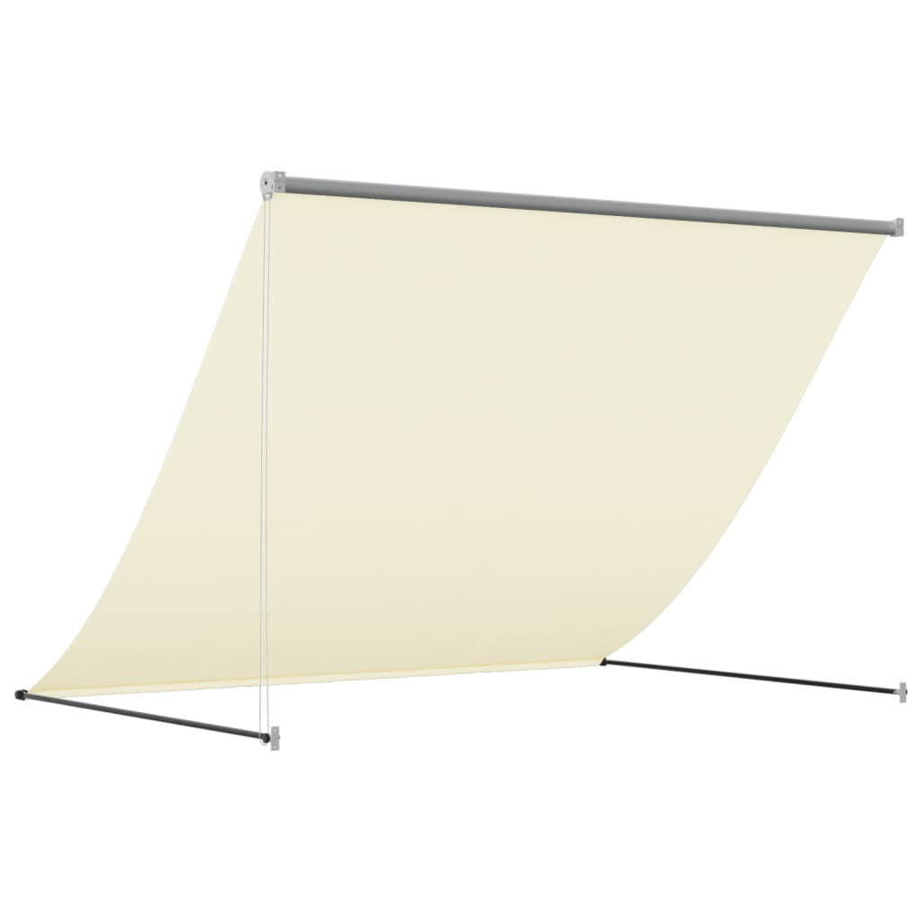 Markise Einziehbar Creme 200x150 cm Stoff und Stahl