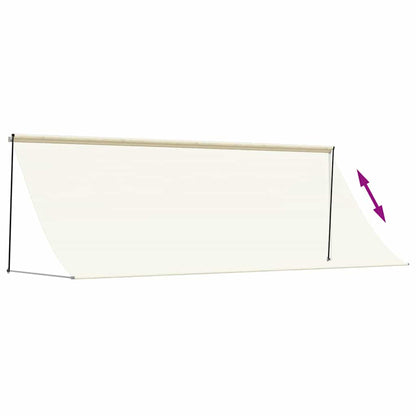 Markise Einziehbar Creme 350x150 cm Stoff und Stahl